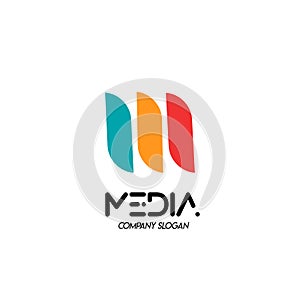 Creative media agency company logo simple photo