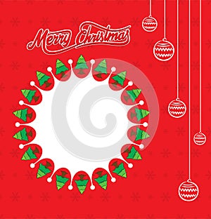 Creative merry christmas poster design