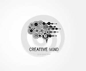 Creative mind - business vector logo template concept illustration.