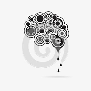 Creative mind - business vector logo template concept illustration. Abstract human brain sign.