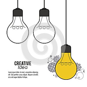 Creative mind and idea icon design, vector illustration