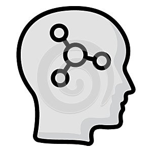 Creative Mind Isolated Vector icon which can be easily modified or edit