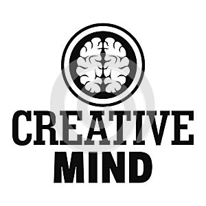 Creative mind logo, simple style