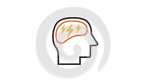 Creative Mind Power Logo Design Illustration