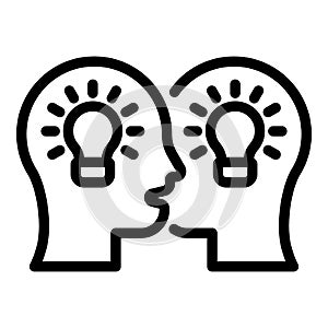 Creative minds icon, outline style