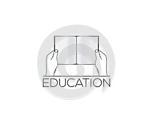 Creative and Minimal Education Flat Vector Logo Design Template