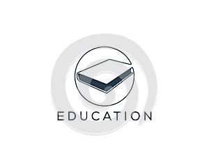 Creative and Minimal Education Flat Vector Logo Design Template.