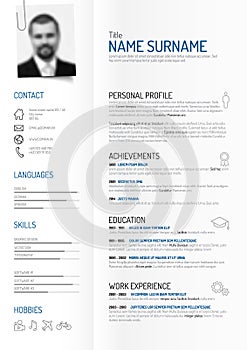 Creative minimalist cv / resume template