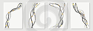 Creative minimalist hand painted Abstract art grunge background with golden circle abstract art. Design for wall decoration,