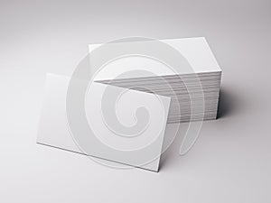 Minimalistic mockup with business cards on wood and warble texture.Creative mockup set. photo