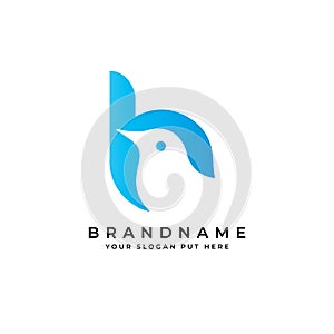 Creative and modern Bird B Letter logo design template vector eps photo