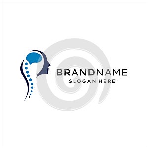 Creative Modern brain and spine logo.