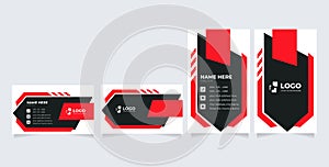 creative and modern business card template. Horizontal and vertical layout business card Double-sided