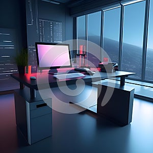 Creative modern computer room