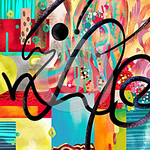 Creative modern decorative canvas abstract digital artwork