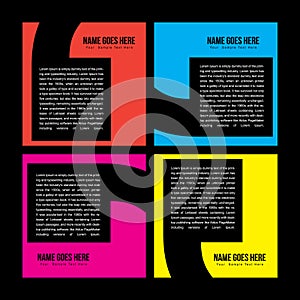 Creative Modern Material Design Quote template