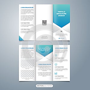 Creative, modern, and simple tri fold brochure design template vector