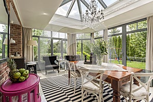 Creative modern sunroom