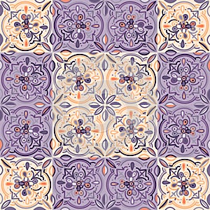 Creative mosaic seamless background pattern. Abstract geometric ornamental wallpaper