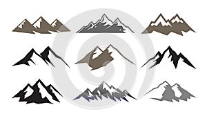 creative mountain peak logo vector collection