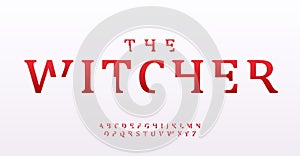 Creative mystery alphabet abstract reconstructed letterform. Pieces typescript, font for mystical logo, monogram photo