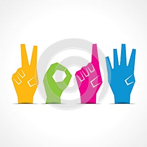 Creative new year,2014 concept with finger