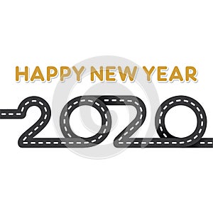 Creative new year 2020 greeting design