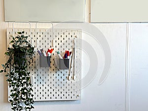 Creative office wall organizer with markers