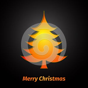 Creative paper Christmas tree