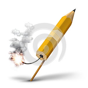 Creative pencil rocket launch
