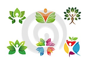 Creative People Tree Logo Vector Design Illustration