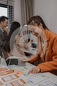 creative planning phone app development template layout, User experience concept, website designer, develop team UX designer