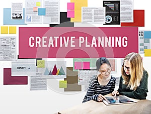 Creative Planning Process Evaluation Ideas Insight Concept