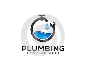 Creative Plumbing Service Logo Template.