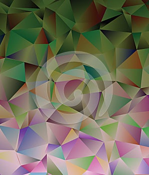 Creative polygonal abstract background. Low poly crystal pattern.
