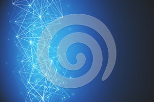 Creative polygonal backdrop