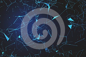 Creative polygonal backdrop