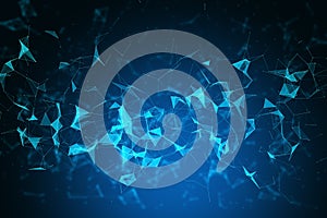 Creative polygonal backdrop