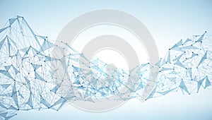 Creative polygonal backdrop