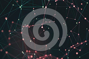 Creative polygonal wallpaper with connections