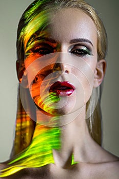 Creative Portrait of blond Woman photo