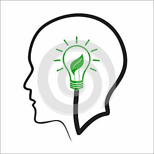 Creative positive thinking concept