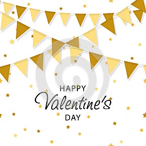 Creative Poster, Banner or Flyer design. Happy Valentine`s Day celebration. Saint Valentine`s day concept