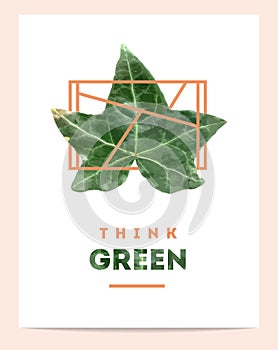 Creative poster for 'think green'