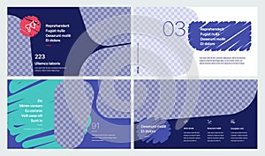 Creative presentation templates elements on a purple background. Vector infographics