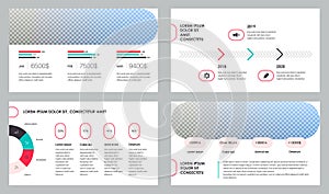 Creative presentation templates elements on a white background. Vector infographics