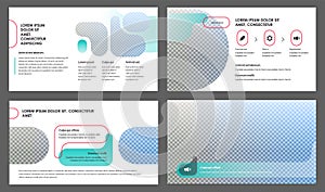 Creative presentation templates elements on a white background. Vector infographics