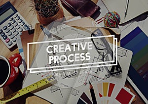 Creative Process Design Brainstorm Thinking Vision Ideas Concept