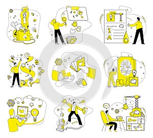 Creative process. Imagination is fuel driving unique gears creative process