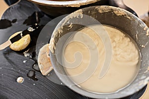 Creative process unfolds in a pottery